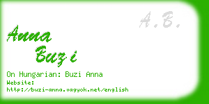 anna buzi business card